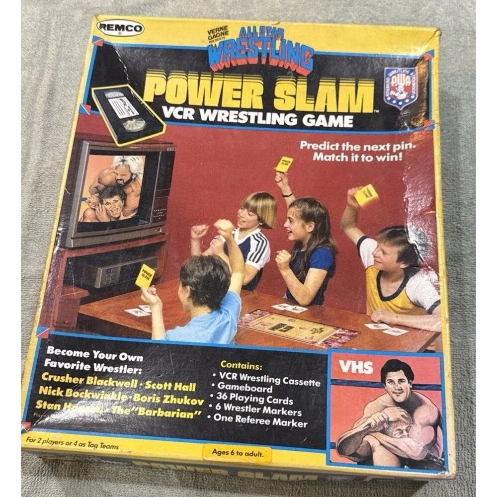 VTG Remco AWA Verne Gagne All Star Power Slam VCR VHS Wrestling Game 1986 *Read*